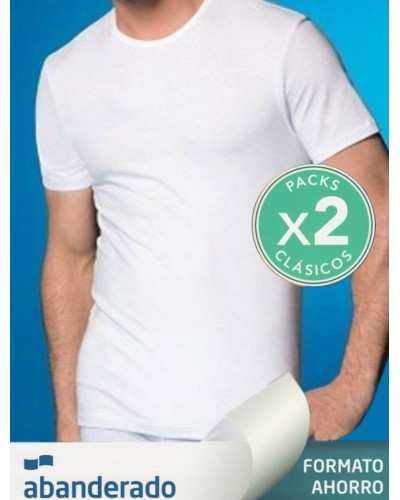 Lote de 2 camisetas 100%  algodón Abanderado.