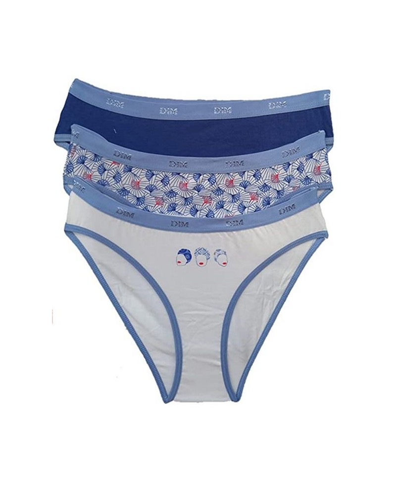 Calces de nena Estampades i còmodes Pack x3 Blau Clares DE DIM