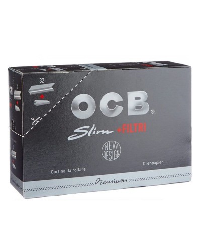 OCB 15448 Llarg Negre Paper Plus Tips, 32 paquetets