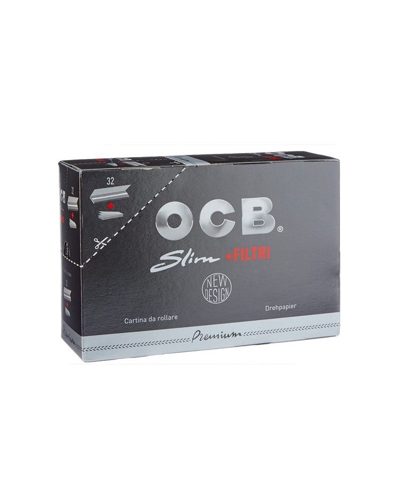 OCB 15448 Llarg Negre Paper Plus Tips, 32 paquetets