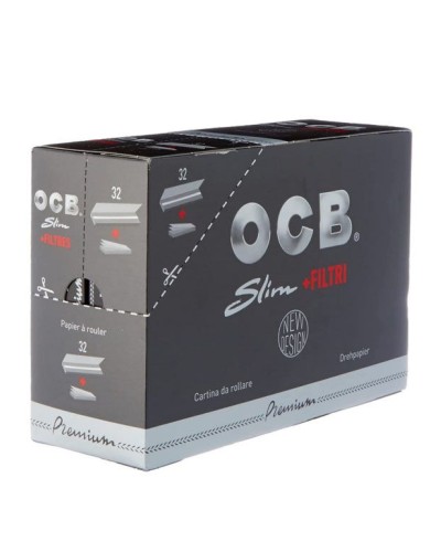 OCB 15448 Llarg Negre Paper Plus Tips, 32 paquetets