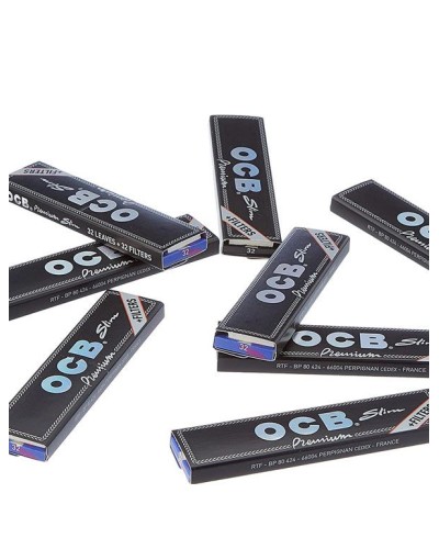 OCB 15448 Llarg Negre Paper Plus Tips, 32 paquetets
