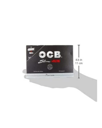 OCB 15448 Llarg Negre Paper Plus Tips, 32 paquetets