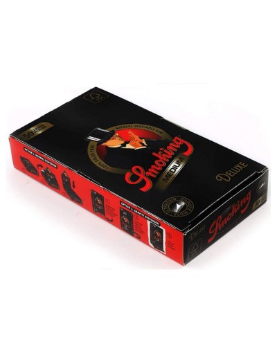 Smoking 1 Caixa Black Deluxe Mida Mitjana Paper d'enrotllar, 1250 Papers