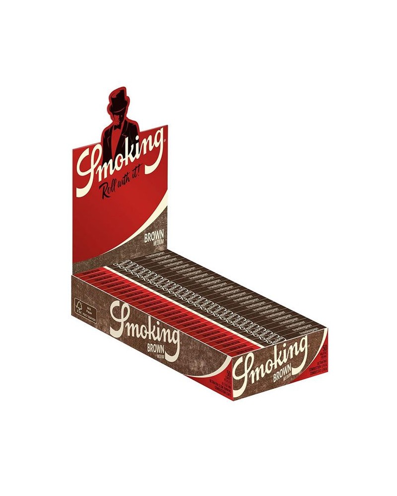 Smoking paper de fumar embolicar brown marró medium 1,1/4 78mm