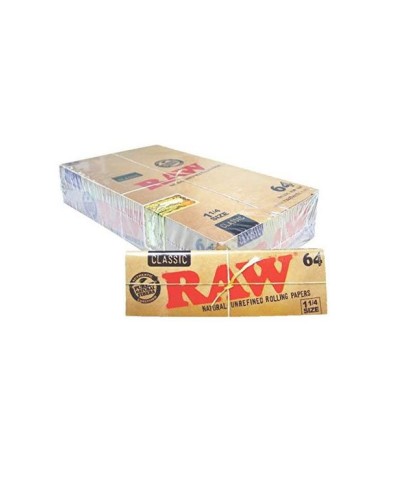 Caixa Paper RAW Clàssic 1/4 64 papers - Paper de fumar RAW 24 llibrets