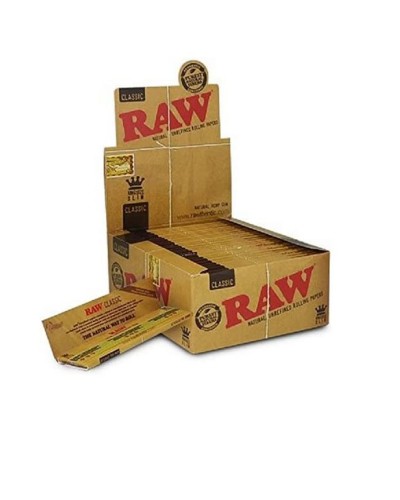 RAW Paper de liar fi en to marró Raw King (caixa de 50), tela marró