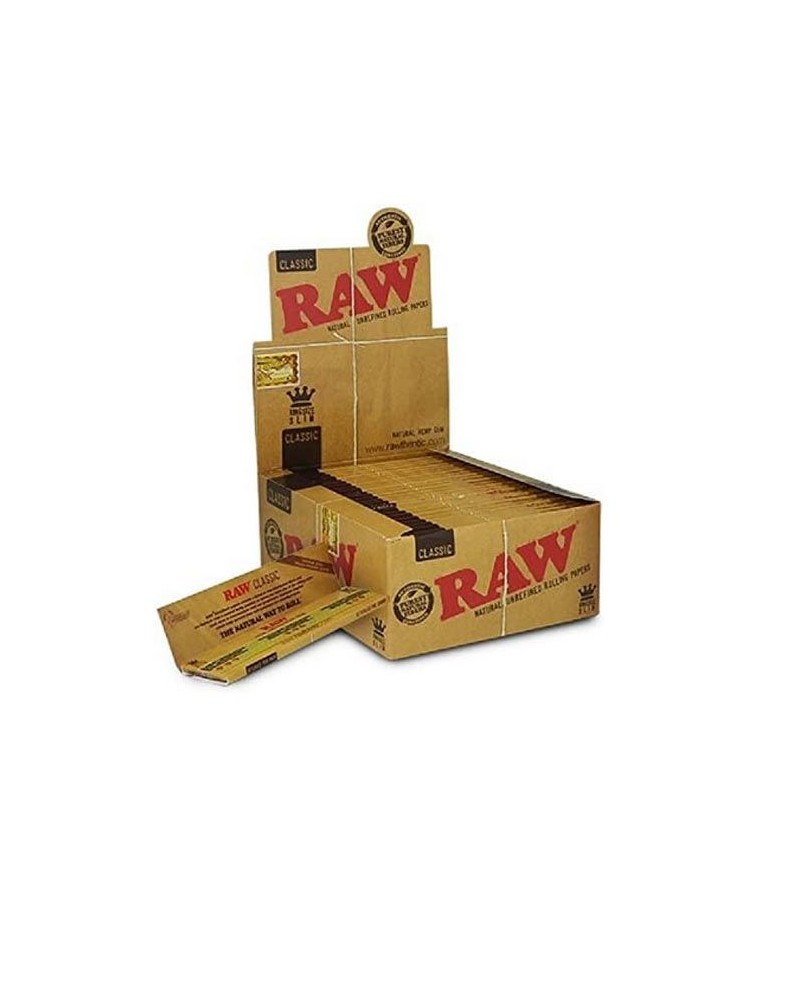 RAW Paper de liar fi en to marró Raw King (caixa de 50), tela marró