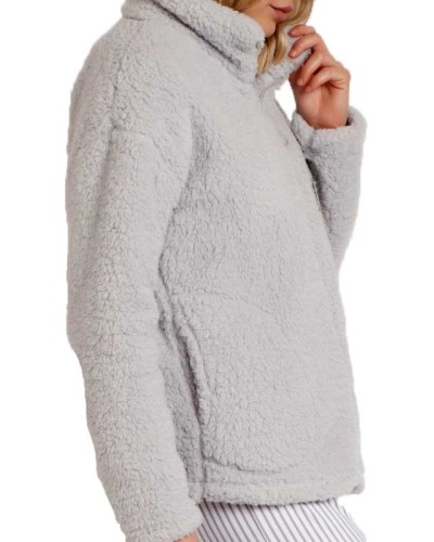Bata Dona Polar Suau Gris Perla o Beige | ADMAS Hivern