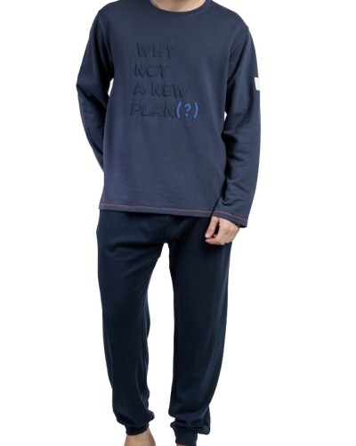 Pijama Home Blau Marí Felpa – NEW PLAN by ADMAS