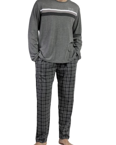 Pijama Home Gris Màniga Llarga Ebony – ADMAS