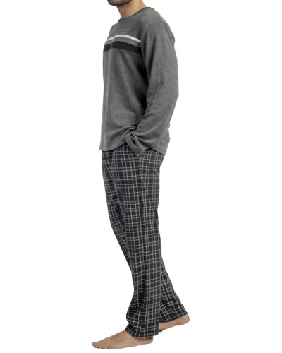 Pijama Home Gris Màniga Llarga Ebony – ADMAS