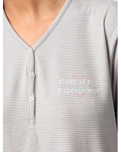 Camisó Dona Gris Sleep Is My Superpower - Admas