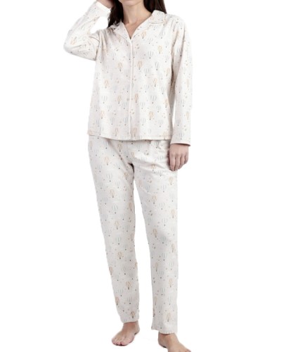 Pijama Dona Camisó Enjoy Every Moment Beige - Admas