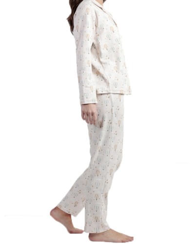 Pijama Dona Camisó Enjoy Every Moment Beige - Admas
