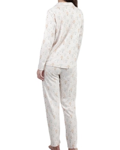 Pijama Dona Camisó Enjoy Every Moment Beige - Admas