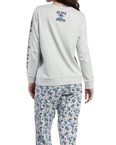 Pijama Dona Disney Aloha Stitch Gris Clar - Aznar Innova