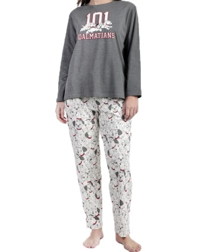 Pijama Dona Disney 101 Dàlmates Varsity Gris Fosc - Aznar Innova