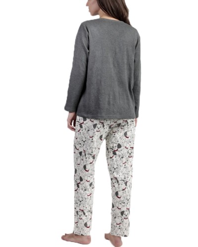Pijama Dona Disney 101 Dàlmates Varsity Gris Fosc - Aznar Innova