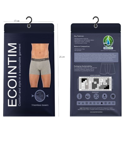 Pack de 3 Bòxers de Bambú per a Home Ultra Suaus, Transpirables