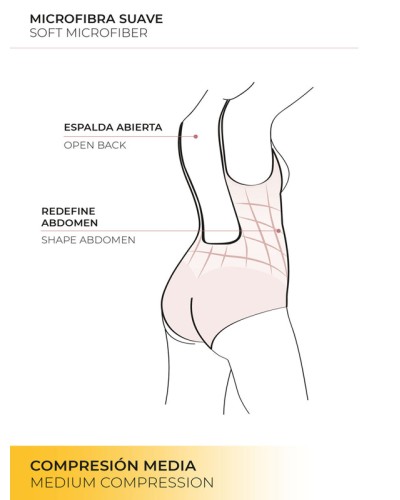 Body Reductor amb aros i esquena oberta - Ysabel Mora