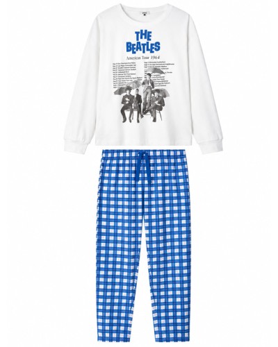 Pijama Home The Beatles de Cotó amb Pantalons de Quadres - GISELA