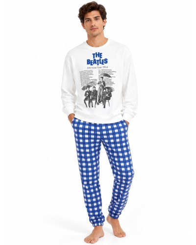 Pijama Home The Beatles de Cotó amb Pantalons de Quadres - GISELA