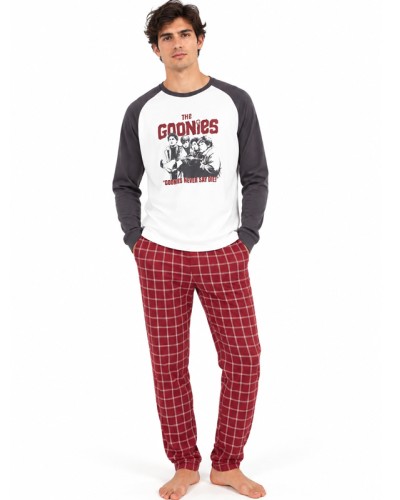 Pijama Home The Goonies Llarg de Cotó amb Pantalons de Quadres - GISELA